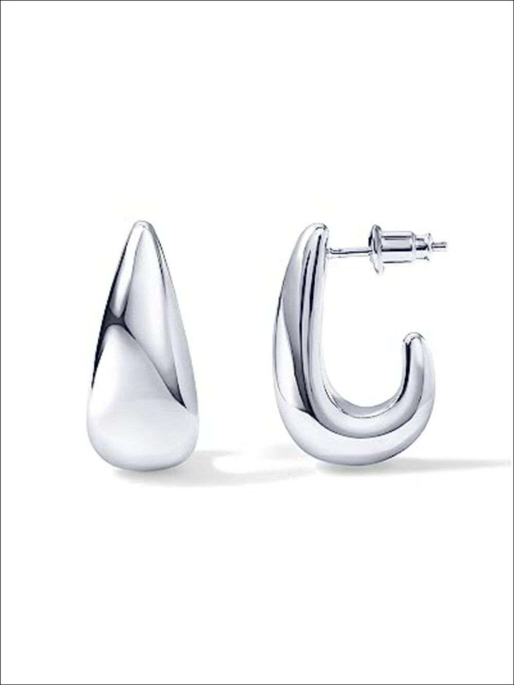 14K Gold Plated Huggie Earrings Dome Hoops 925 Sterling Silver Post